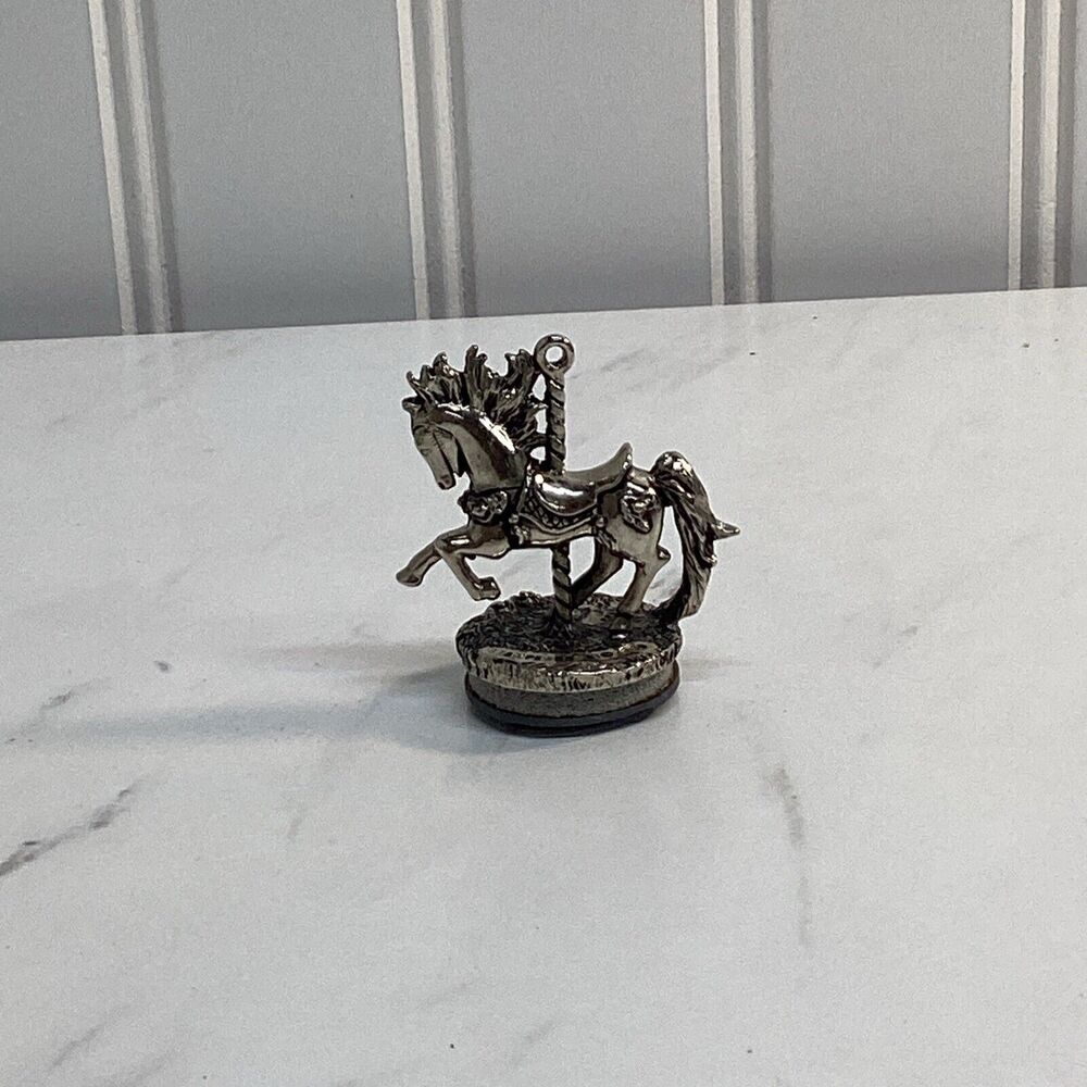 Vintage STAMPENDOUS Silver Carousel Horse Rubber Stamp Collectible Gift 1989 *H